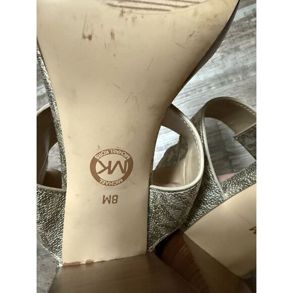 Michael Kors Becker Platform Sandals MK Signature Size 8M - Picture 6 of 7